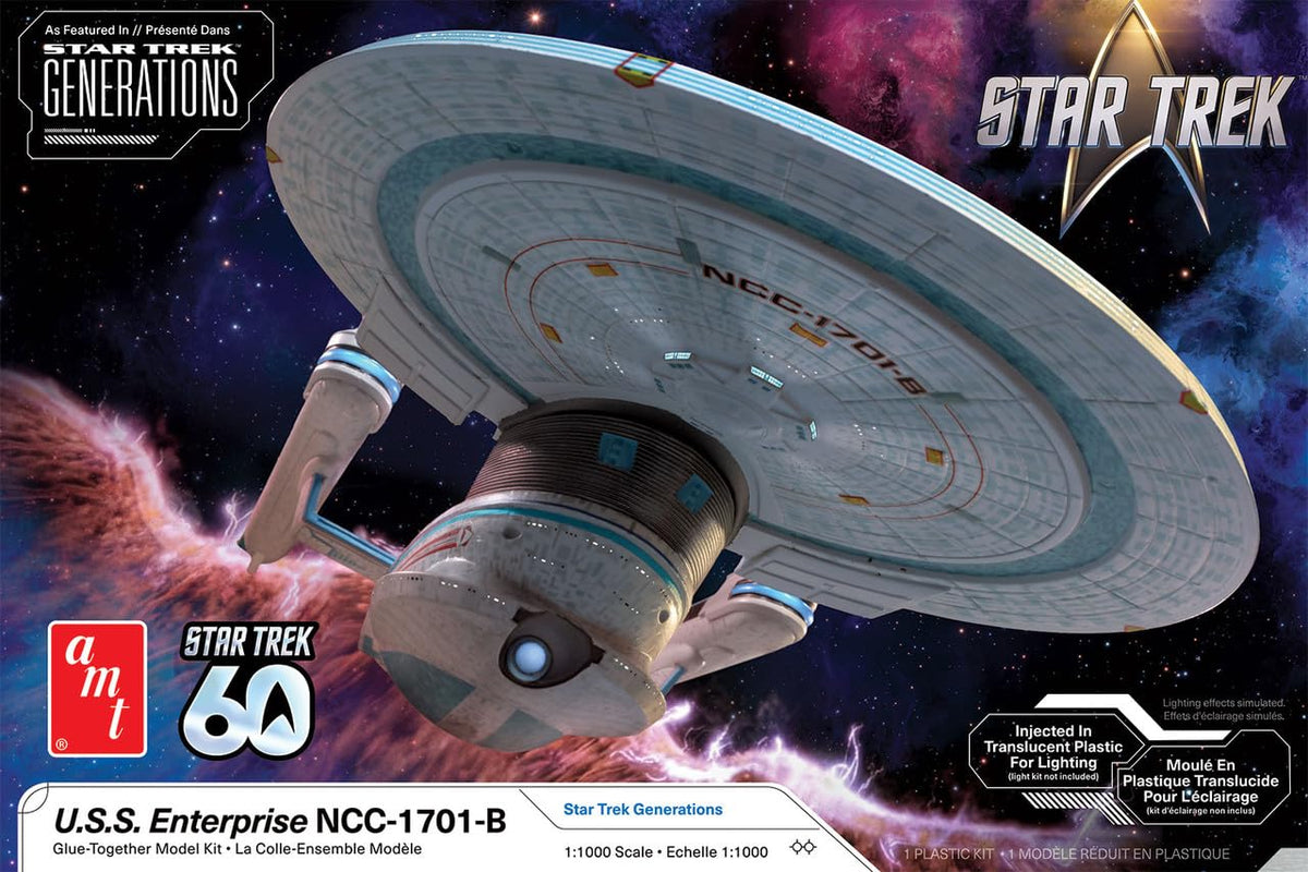 AMT Star Trek: Generations U.S.S. Enterprise NCC-1701-B Model Kit, 1:1000 Scale
