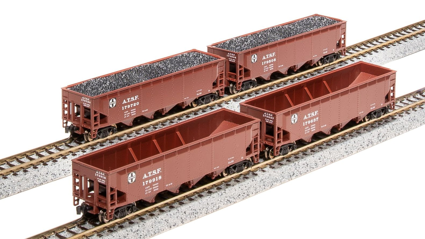 Broadway Limited 7433 ARA 70-Ton Quad Hopper, ATSF, 4-Pack, N (Fantasy Paint Scheme)