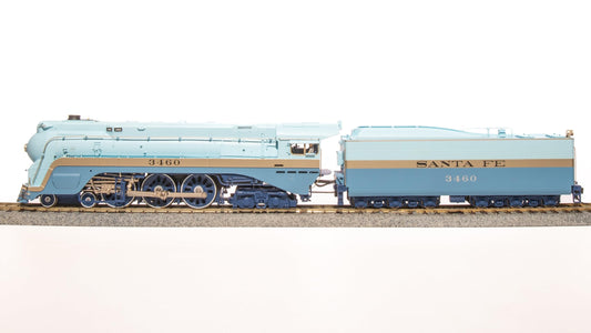 Broadway Limited Imports 7350 ATSF Blue Goose, 3460, As-Delivered w/ 3460 on Side of Tender, Paragon4 Sound/DC/DCC, Smoke, HO