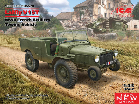 Plastic Military Vehicle Model Kit Laffly V15T, WWII French Artillery Towing Vehicle
