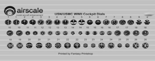 1/48 WWII US Navy Instrument Dials (Decal)
