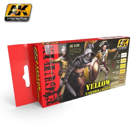 Figure Series: Yellow Uniform Colors Acrylic Paint Set (6 Colors) 17ml Bottles (D)