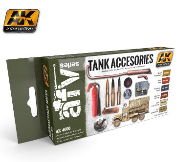 AFV Series: Tank Accessories Acrylic Paint Set (6 Colors) 17ml Bottles (D)