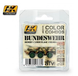 Color Combos: Bundeswehr Desert Camouflage Acrylic Paint Set (3 Colors) 17ml Bottles (D)