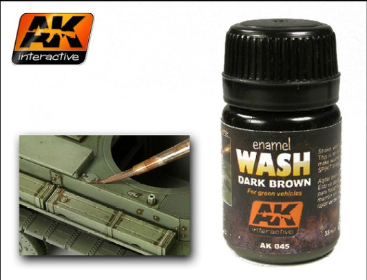 Dark Brown Wash Enamel Paint 35ml Bottle