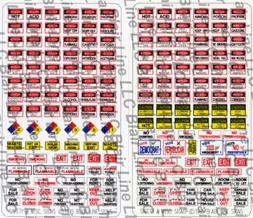 HO Safety & Miscellaneous Signs