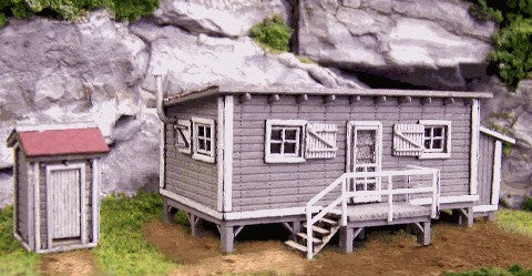 HO Joe's Cabin & Outhouse Kit