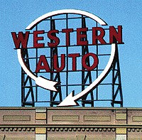 Western Auto Billboard Kit for HO, S, O Scale