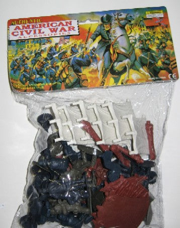 54mm Civil War Figures & Accessories Playset (49pcs) (Bagged) (Americana)