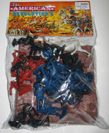 54mm American Revolution Embankment & Figures Playset (36pcs) (Bagged) (Americana)