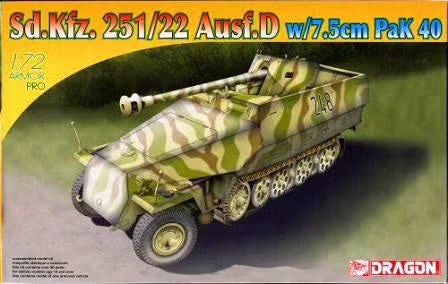 1/72 SdKfz 251/22 Ausf D Halftrack w/7.5cm PaK 40 Gun