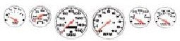 1/24-1/25 Street Rod Gauges #2 (White)