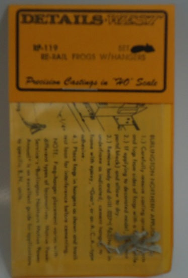 HO Re-Rail Frog Set Right & Left Hands w/Hangers