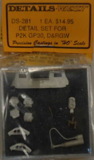HO P2K, GP30, D&RGW Detail Set