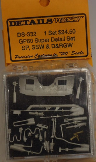 HO GP60 Super Detail Set, SP, SSW & D&RGW (D)