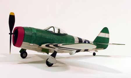 17-1/2" Wingspan P47 Rubber Pwd Aircraft Laser Cut Kit