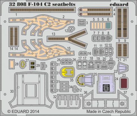 1/32 Aircraft- F104C2 Seatbelts for ITA (Painted) (D)