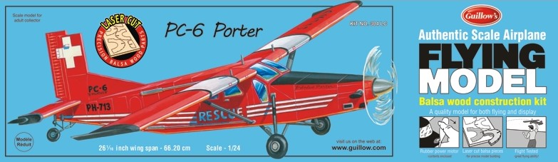 26-1/16" Wingspan PC6 Porter Laser Cut Kit