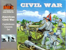 1/32 Civil War Confederate 10lb. Cannon & 3 Figures