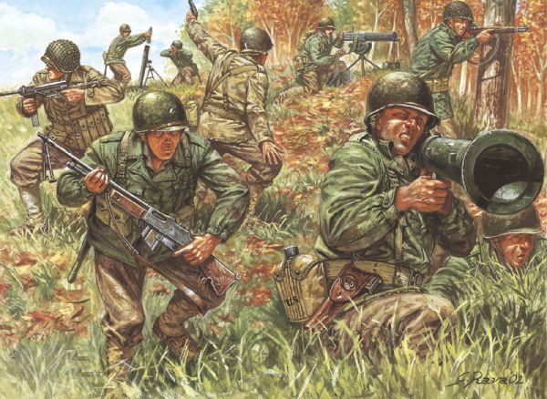 1/72 WWII US Infantry 2nd Division (50)
