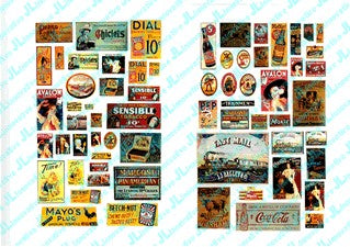 HO 1900-20's Saloon & Tavern Signs #1 Weathered (66)
