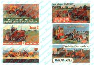 HO 1940-50's Vintage Tractor Billboard Signs (6)