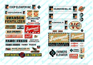HO 1950's-Present Grain Elevator Feed & Seed Posters/Signs (44)