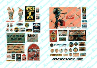 HO 1950-60's Waterfront, Marine Posters/Signs (49)