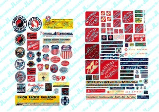 HO 1940-60's Railroad REA & Depot Signs (122)