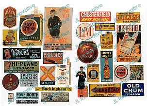HO 1930's-1950's Vintage Tobbacco/Cigar/Beer Signs (30)