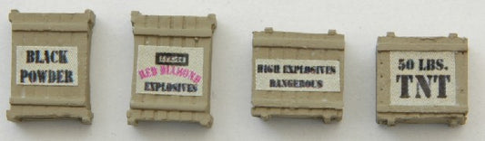 HO Custom Crates Explosives/TNT, Tan (4)