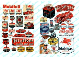 N 1940-50's Gas Station Posters/Signs (41)