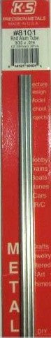 3/32"x12" Round Aluminum Tube .004 Wall (3)