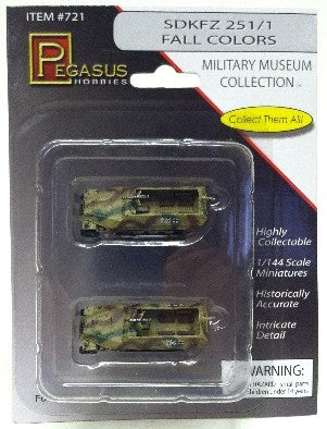 1/144 SdKfz 251/1 Halftrack #113/114 (Camouflage) (2) (Assembled)