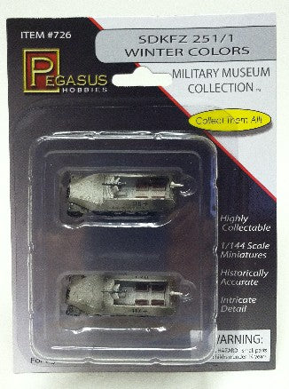 1/144 SdKfz 251/1 Halftrack (Winter Camouflage) (2) (Assembled)