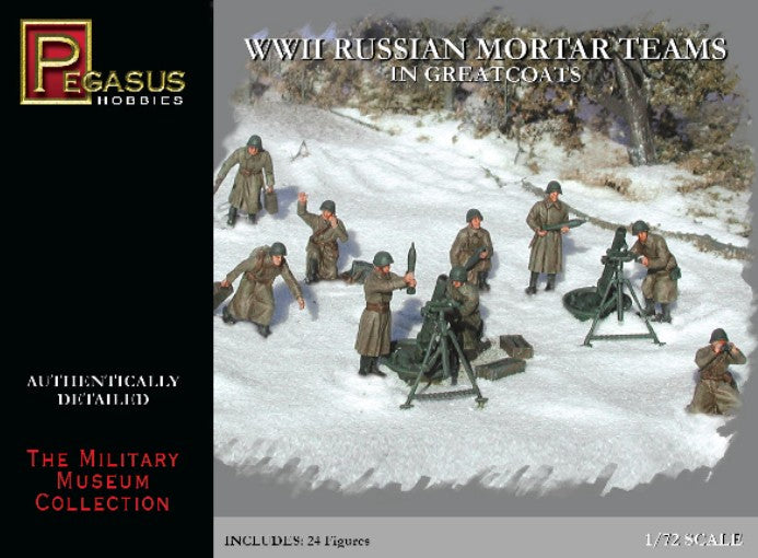 1/72 Russian Mortar Teams Greatcoats WWII (24)