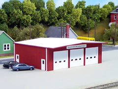 HO Fire Station Kit (Red)