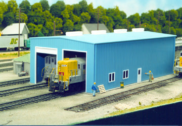 HO Modern Single or Dbl Stall Engine House Kit