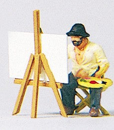 HO Landscape Painter w/Easel & Painting