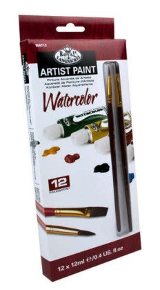 Artist Watercolor Paint Set 12ml Tubes (12pc)