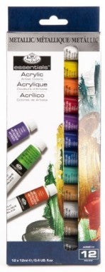 Artist Metallic Acrylic Paint Set 12ml Tubes (12pc)