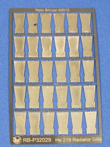 1/32 He219 Radiator Cowl Flaps (Photo-Etch) (D)