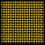 1/20 Kevlar Fiber Basket Weave Yellow on Black Waterslide Decal
