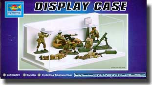 Step Display Showcase for 1/64 Autos, 1/32 Figures & 1/87 Tanks (9"L x 4.75"W x 3.4"H) Black Base