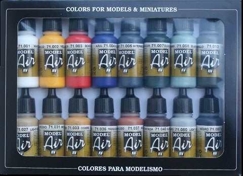 17ml Bottle Basic Model Air Paint Set (16 Colors)