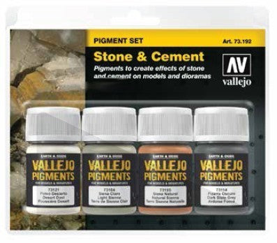 35ml Bottle Stone & Cement Pigment Powder Set (4 Colors)