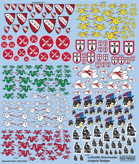 Multi-Scale 1/72, 1/48 Luftwaffe Fighter Unit Emblems Pt.2