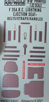 1/32 3D Color Ejection Seatbelts, Straps, Handles F35A/B/C Fighters