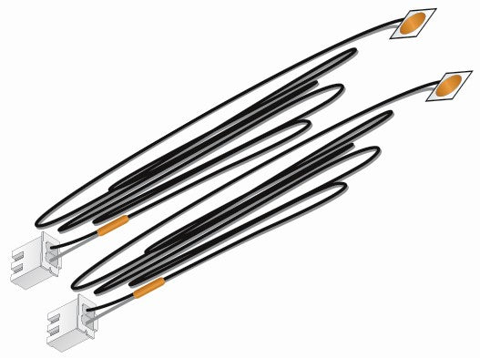 Just Plug: Orange Stick-On LED Lights w/24" Cable (2)