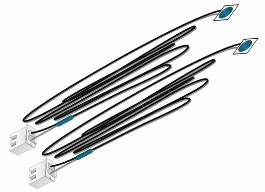 Just Plug: Blue Stick-On LED Lights w/24" Cable (2)
